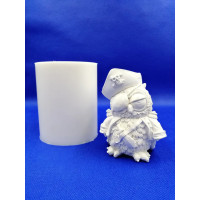 Силиконовая форма 3D "Сова Пират" для заливки мыла, воска, форма совы. 