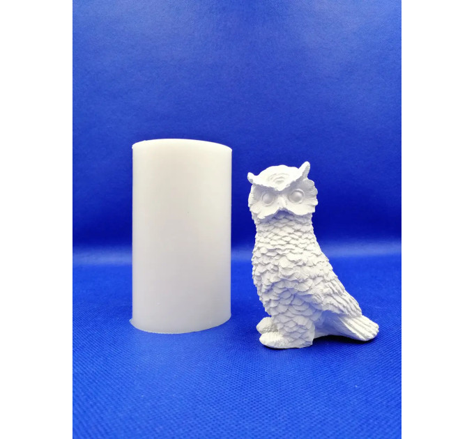 Силиконовая форма 3D "Сова" для заливки свечей мыла, воска, гипса.