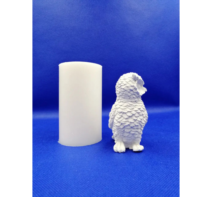 Силиконовая форма 3D "Сова" для заливки свечей мыла, воска, гипса.