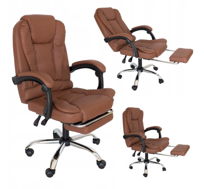 Офисное кресло с подставкой для ног Hanert Ergo Dark Brown