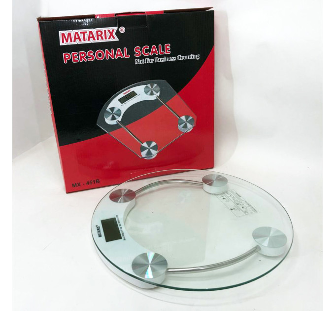 Весы напольные электронные MATARIX MX-451A 180 кг круглые, весы для взвешивания людей