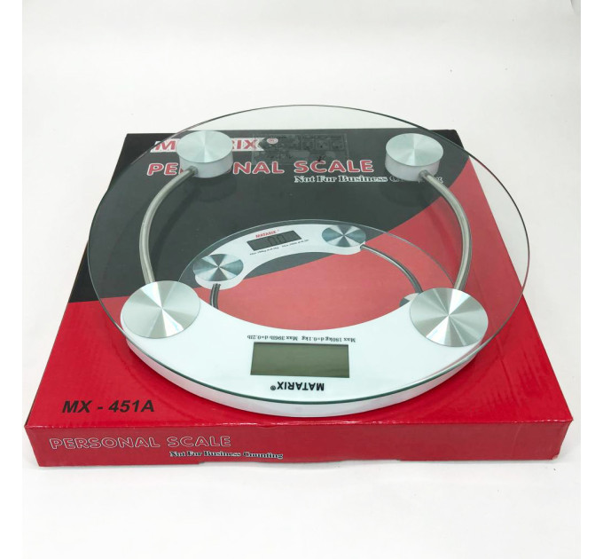 Весы напольные электронные MATARIX MX-451A 180 кг круглые, весы для взвешивания людей