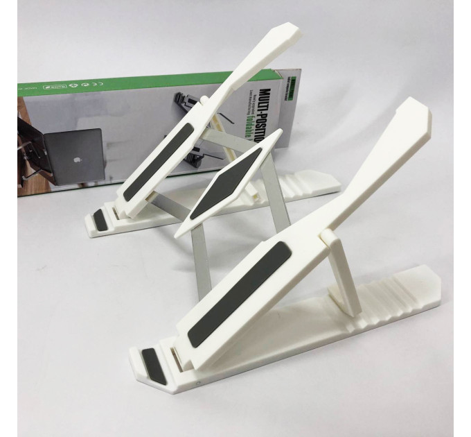 Подставка для ноутбука Multi-Position foldable bracket JC-25 8х22смСтильная подставка. Цвет: белый