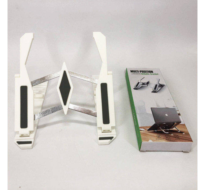 Подставка для ноутбука Multi-Position foldable bracket JC-25 8х22смСтильная подставка. Цвет: белый
