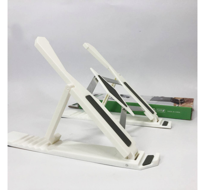 Подставка для ноутбука Multi-Position foldable bracket JC-25 8х22смСтильная подставка. Цвет: белый