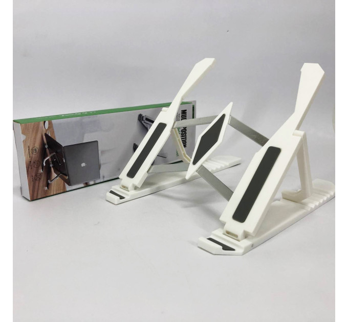 Подставка для ноутбука Multi-Position foldable bracket JC-25 8х22смСтильная подставка. Цвет: белый
