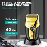 Профессиональная электробритва VGR V-383 Finale Shaver с подставкой, машинка мужская для бритья