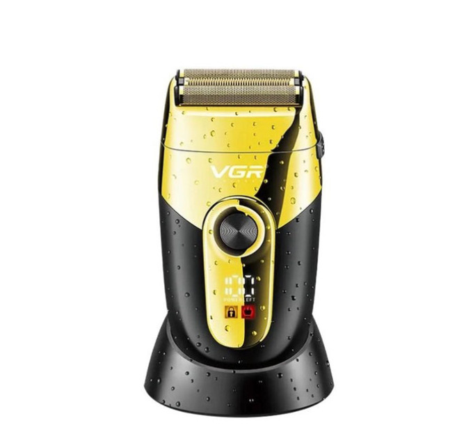 Профессиональная электробритва VGR V-383 Finale Shaver с подставкой, машинка мужская для бритья