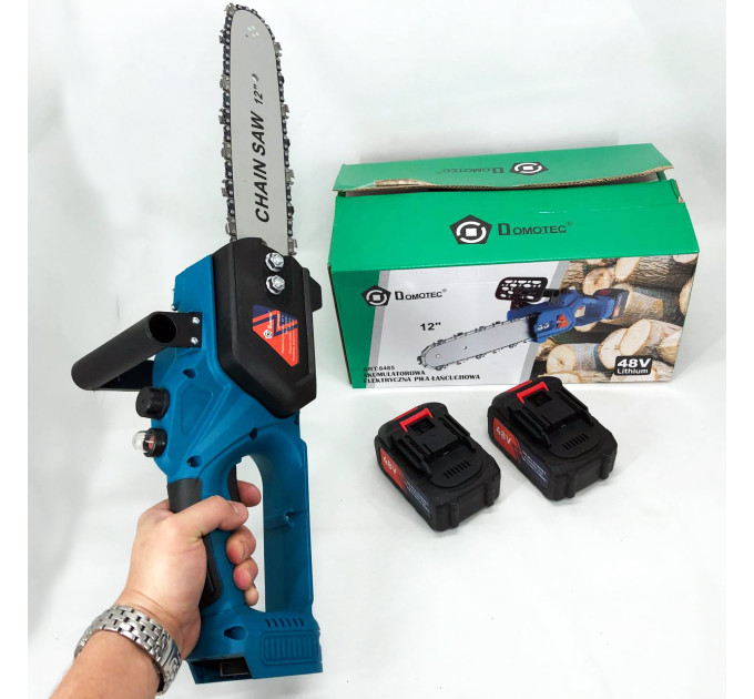 Аккумуляторная цепная пила Chain Saw 12'' (30см) DOMOTEC Цепная Пила на аккумуляторах для дома