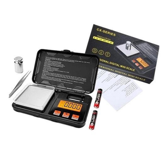 Ваги ювелірні CX-Toolbox, 200г (0,01г) з чашею, міні ваги, електронні грамові ваги для золота