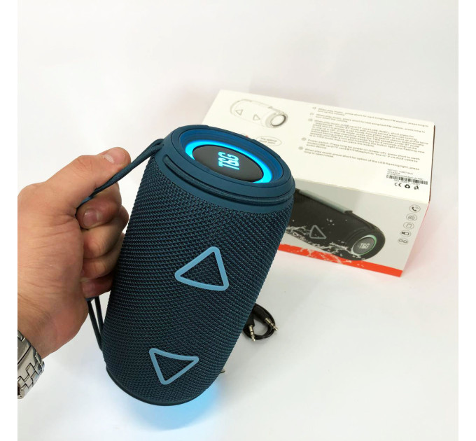 Bluetooth-колонка TG657 с RGB подсветкой 1500 mAh, музыкальные колонки для улицы. Цвет: синий