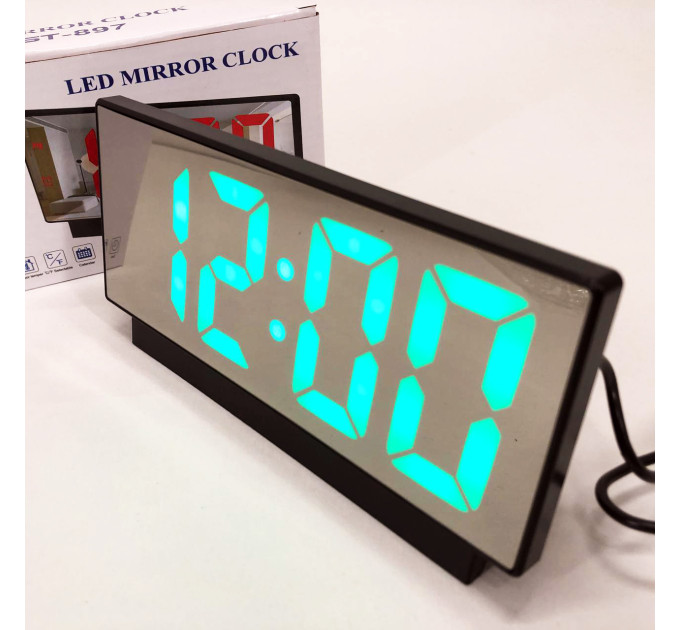Электронные настольные LED часы от USB VST-897-4 с будильником и термометром