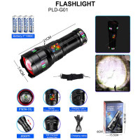 Фонарь NIGHT VISION FLUORESCENCE G01-PM60-TG, Мощный карманный фонарик, Сильный фонарик