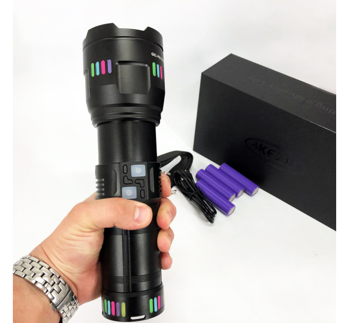 Фонарь NIGHT VISION FLUORESCENCE G01-PM60-TG, Мощный карманный фонарик, Сильный фонарик