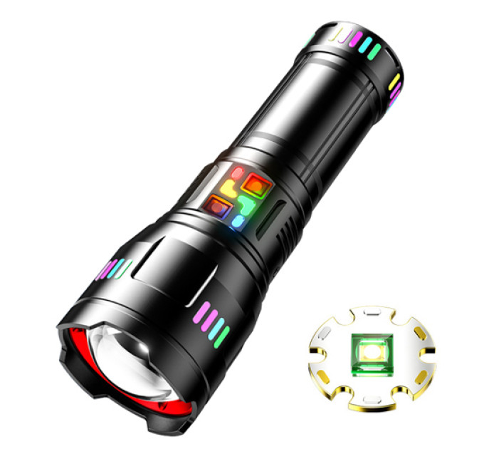 Фонарь NIGHT VISION FLUORESCENCE G01-PM60-TG, Мощный карманный фонарик, Сильный фонарик