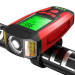 Велофара с компьютером и сигналом AS0808-XPG+2LED(yellow)+2COB(red), выносная кнопка