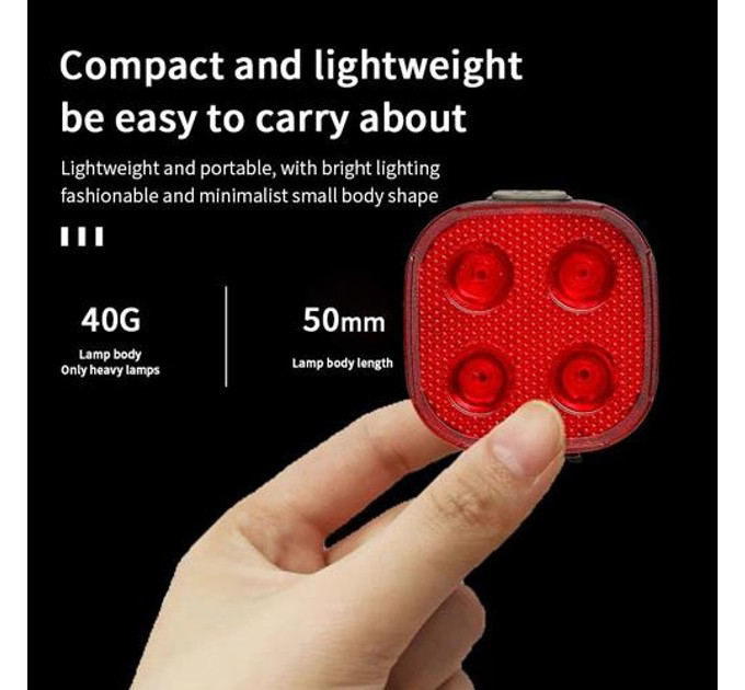 Велосипедный фонарь задний габаритный FY-328S, 4LED,с автоматической системой START/STOP