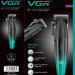 Машинка для стрижки волос аккумуляторная Professional Turbo с разными насадками VGR V-003. Цвет: зеленый