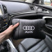 Автомобильная подушка для подголовника Audi – черная натуральная кожа