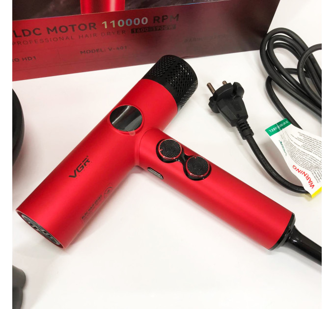 Фен профессиональный VGR V-401 RED