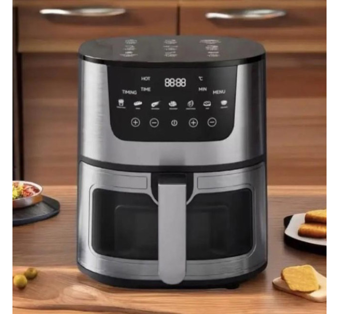 Аэрогриль Rainberg RB-2268 4200W аэрофритюрница безмасляная без масла с регулировкой температуры 8 л