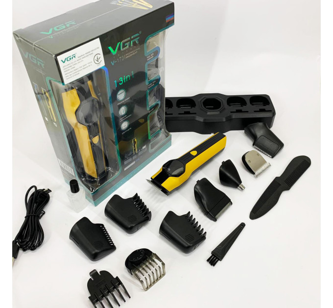Набор для стрижки VGR V-173 YELLOW 13 в 1