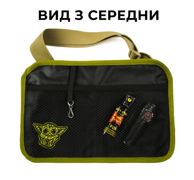 Молодіжна тактична сумка для патчів на плече з 4 кишенями black