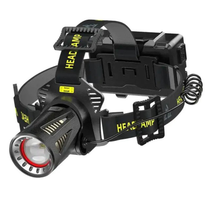 Фонарь налобный H610-WHITE LASER LED PM50-TG, сенсор движения, 3x18650, Power Bank