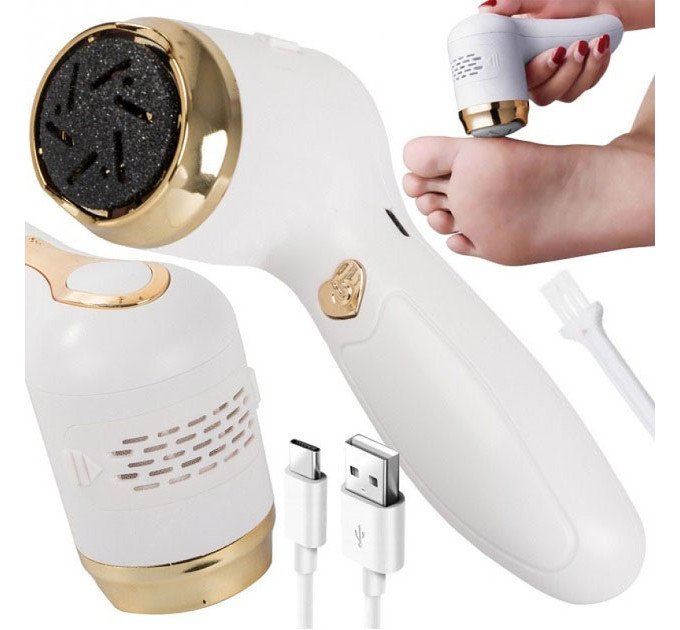 Пемза аккумуляторная для удаления грубой кожи стоп Foot Grinder Y2023 для пяток с usb-кабелем
