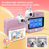 Детский фотоаппарат мгновенной печати JD30 PINK