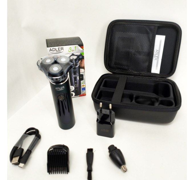 Чоловіча бритва 3 в 1 - USB + футляр Adler ADEG 2940