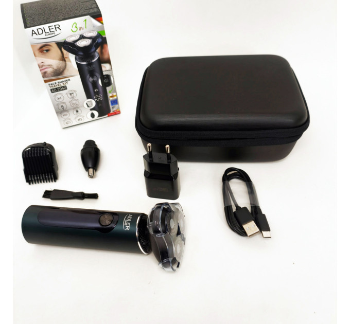 Чоловіча бритва 3 в 1 - USB + футляр Adler ADEG 2940