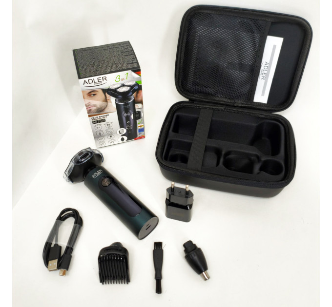 Чоловіча бритва 3 в 1 - USB + футляр Adler ADEG 2940
