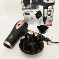 Фен для волос с ионизацией Adler AD 2248 Black 2200Вт