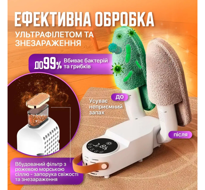 Антибактеріальна сушарка для взуття Shoe Dryer LSF-006 ультрафіолетова електросушарка з таймером