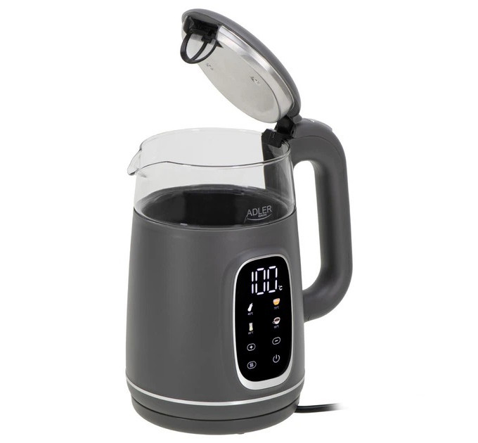 Чайник Adler AD 1305 з регулюванням температури 1.7Л 2200Вт Gray