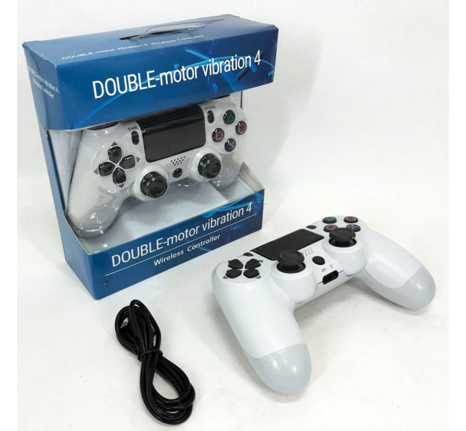 Джойстик DOUBLESHOCK для PS 4, бездротовий ігровий геймпад PS4/PC акумуляторний джойстик. Колір білий