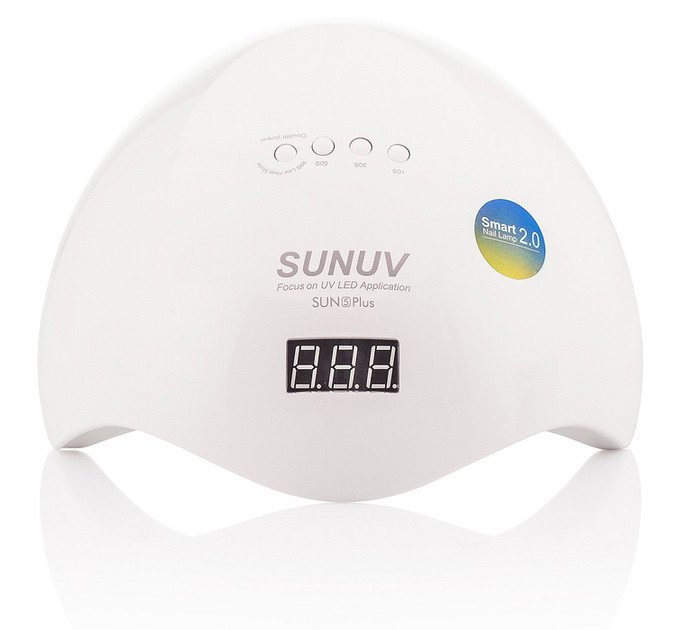 Лампа SUNUV SUN 5 PLUS 48W WHITE UV/LED для полімеризації, Професійна лампа для нігтів з таймером