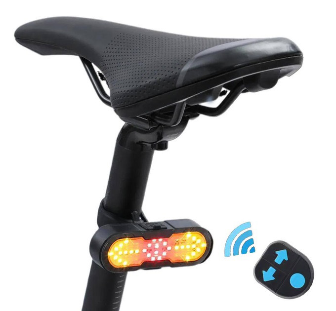 Велоліхтар CYGM-2229 STOP (red+yellow) із сигналом