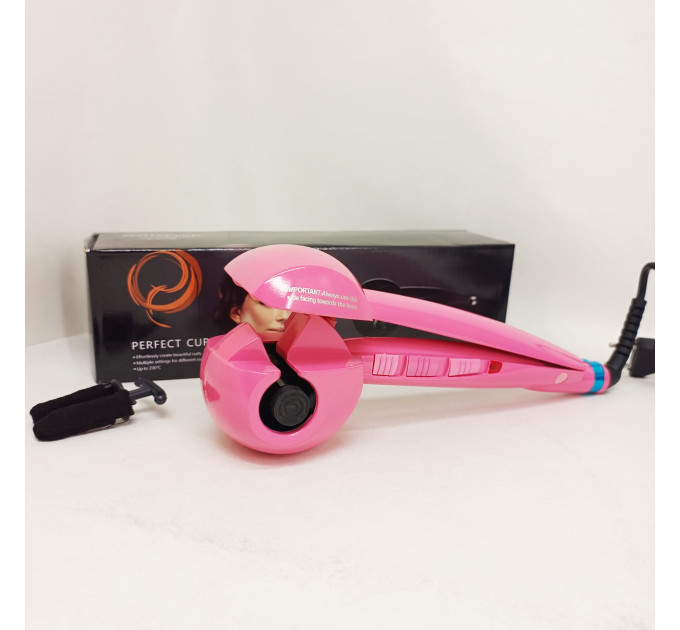Щипці BALALISI Perfect Curl спіральна плойка для завивки волосся, міні плойка гофре, стайлер для укладання Pink