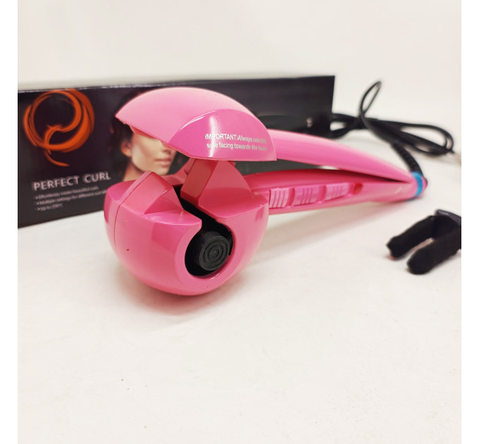 Щипці BALALISI Perfect Curl спіральна плойка для завивки волосся, міні плойка гофре, стайлер для укладання Pink