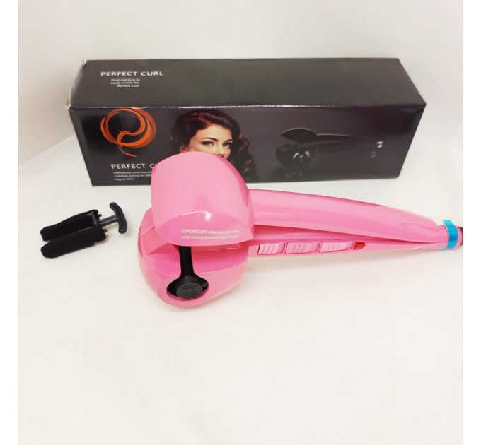 Щипці BALALISI Perfect Curl спіральна плойка для завивки волосся, міні плойка гофре, стайлер для укладання Pink