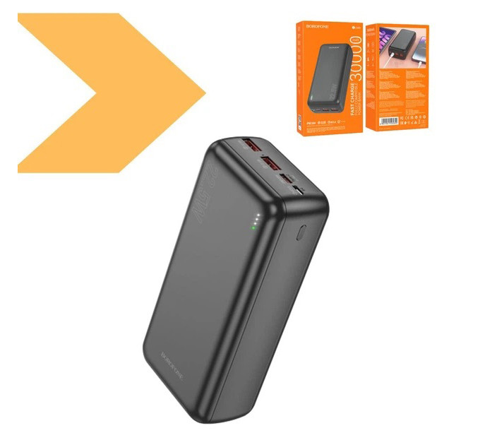 Повербанк 30000mAh POWER BANK BOROFONE BJ38B J80B з функцією швидкого заряджання