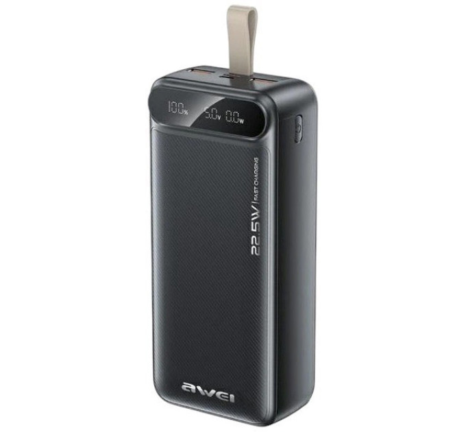 Зовнішній акумулятор Power bank Awei PA-12 30000mAh PD22,5W швидка зарядка
