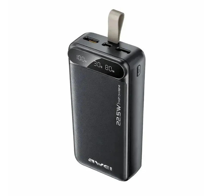 Зовнішній акумулятор Power bank Awei PA-12 30000mAh PD22,5W швидка зарядка