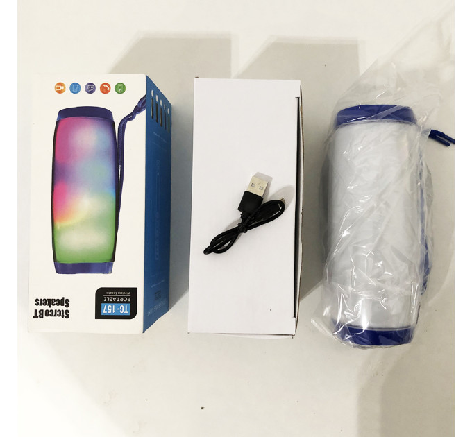 Портативна bluetooth колонка вологостійка з різнокольоровою підсвіткою. TG-157 Pulse