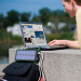 Портативне зарядне Solar power bank with LED light 20000mAh