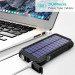 Портативне зарядне Solar power bank with LED light 20000mAh