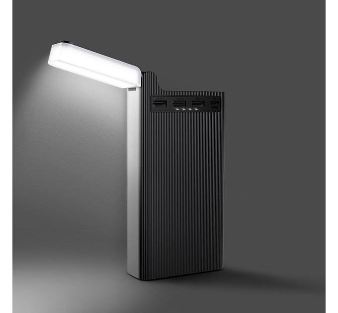 Повербанк с фонарем Hoco 30000mAh черный