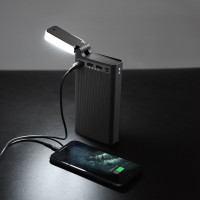 Повербанк с фонарем Hoco 30000mAh черный
